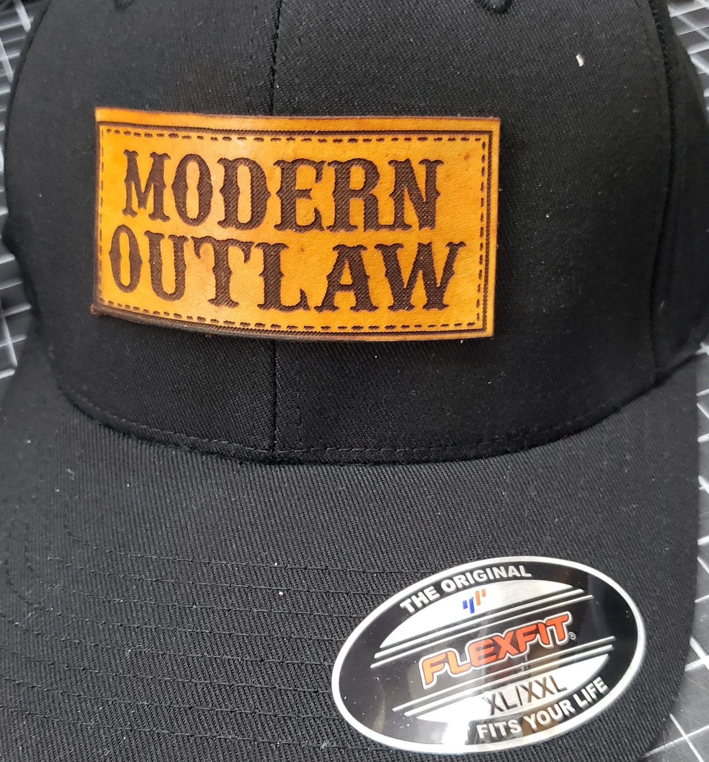 FlexFit Hat Modern Outlaw Leather Logo